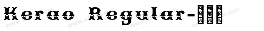 Kerao Regular字体转换